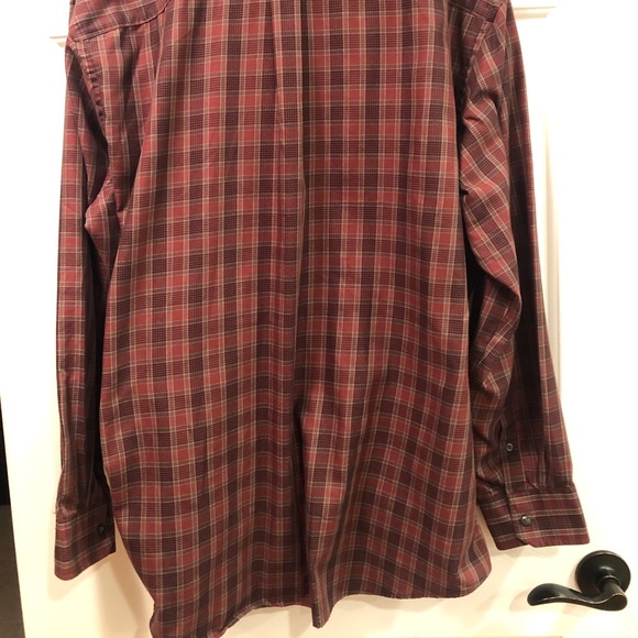 Van Heusen Red Plaid Long Sleeve Button Down Shirt, Size XXL, 18”- 18.5” - Picture 4 of 7